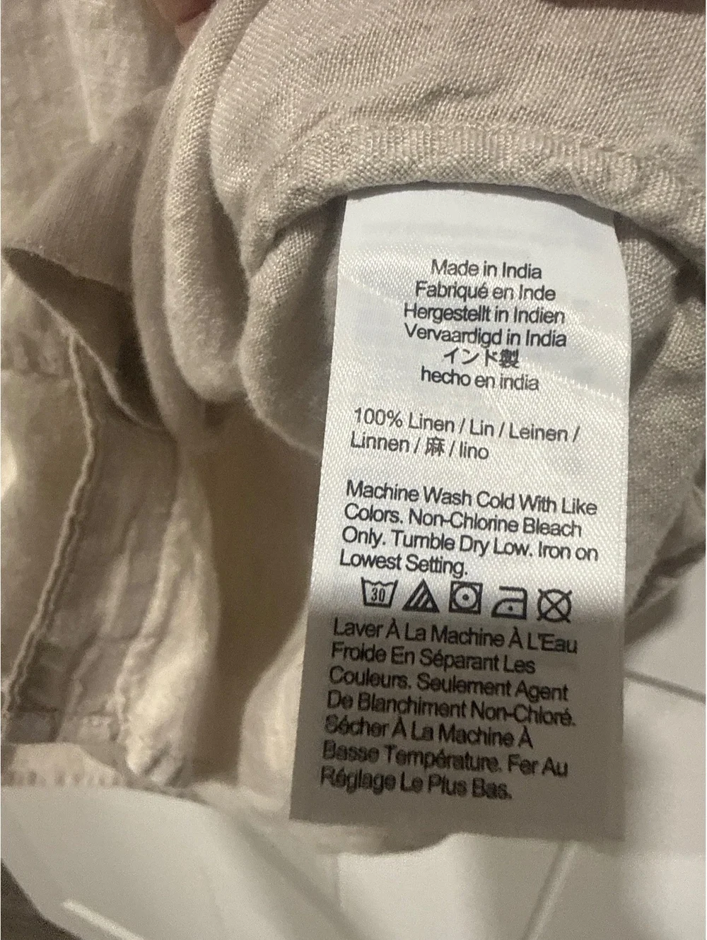 J.Crew Relaxed Fit 100% Linen Shirt Dress, Made in India, Size Small